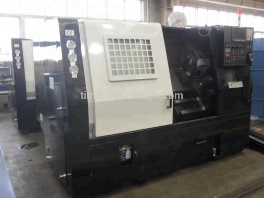 Zwei Spindel FANUC Schrägbett CNC Drehmaschine AK-25 mit 12 Werkzeugstellen