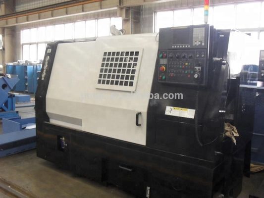 Zwei Spindel FANUC Schrägbett CNC Drehmaschine AK-25 mit 12 Werkzeugstellen