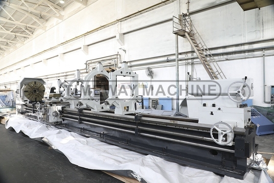 970 mm Breite Hochpräzision Schwerlast-Horizontale Manuelle Drehmaschine mit 1 und 970 mm Bettbreite