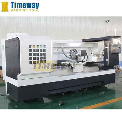 Präzisionsdrehmaschine mit multifunktionellem Flachbett und 4 Werkzeugpfosten