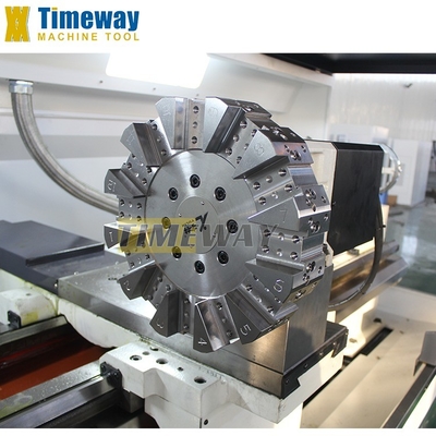 Präzisionsdrehmaschine mit multifunktionellem Flachbett und 4 Werkzeugpfosten