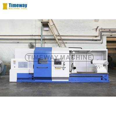 Verkaufen Sie große Swing Horizontale Flachbett CNC Drehmaschine mit Metrik 140 Taper Loch