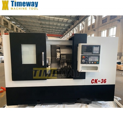 Einzelspindel 12 Werkzeugposten Stationen Schieferbett CNC Drehmaschine CK-36 für Endteile Herstellung