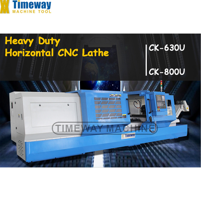 630 mm Max. Schwingend über das Bett Flachbett CNC Drehmaschine CK-630U mit ±0,03mm Positionierungsgenauigkeit