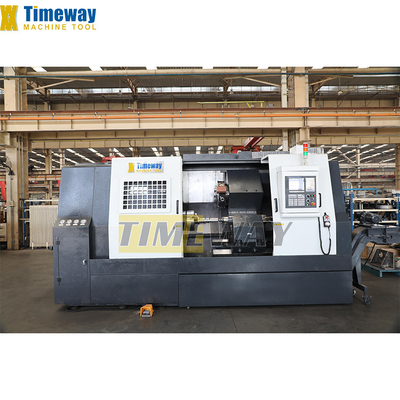X-Achse Schnellzufuhrgeschwindigkeit 12 m/min Schrägbett CNC Drehmaschine AK-25 für Werkstück Länge 1000 mm