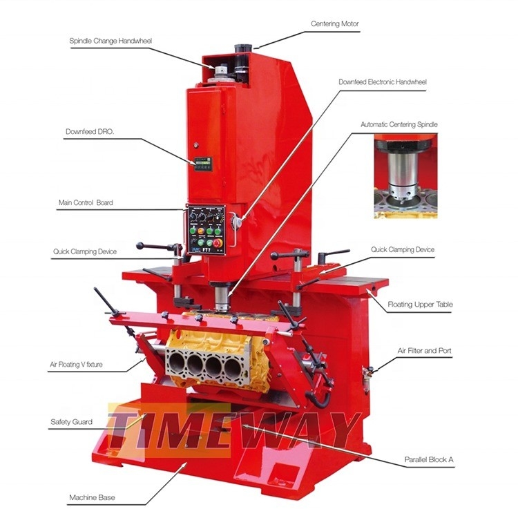 1350 kg Maschinengewicht vertikale Luft schwebende Feinbohrmaschine FT7